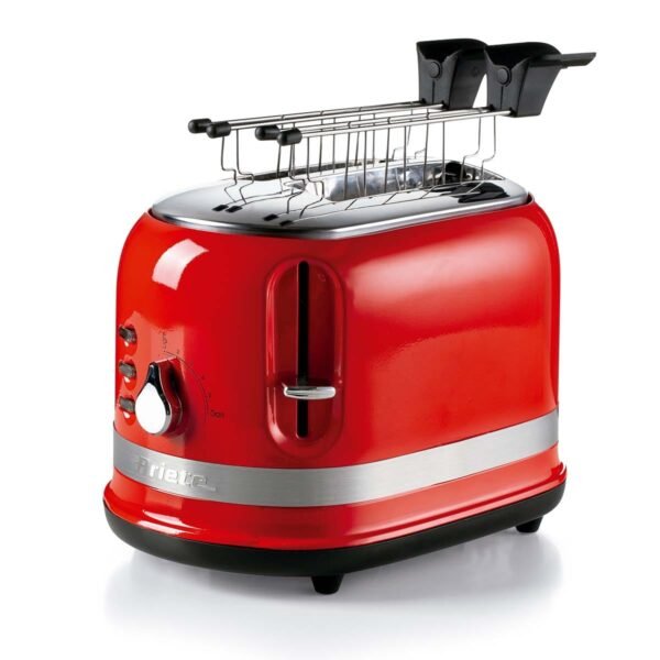 Torradeira Elétrica Ariete 149 Moderna Vermelha p/ 2 Fatias, 6 Níveis de Tostagem, 750W