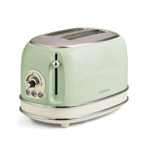 Torradeira Elétrica Ariete 155 Vintage Verde p/ 2 Fatias , 6 Níveis de Tostagem, 750W