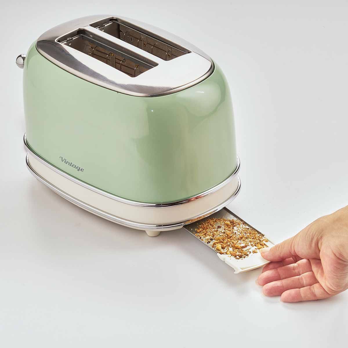 Torradeira Elétrica Ariete 155 Vintage Verde p/ 2 Fatias 6 Níveis de Tostagem 750W - Imagem 2